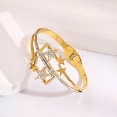 Gold Plated Star Zircon Bracelet